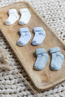 Coffret chausettes - Coton bleu ciel