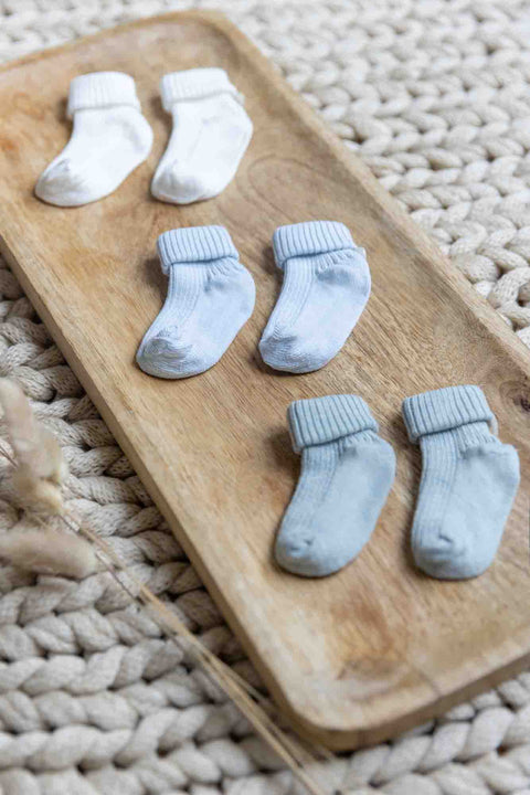 Box of socks - Sky blue cotton - Image principale