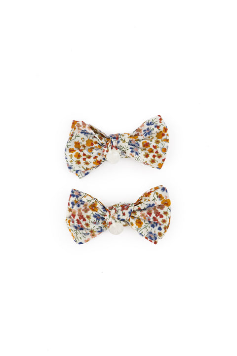 Barrette - Tissu liberty canelle - Image principale