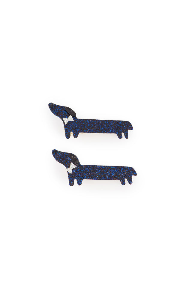 Hair slide - Dog fantasy Navy - Image principale