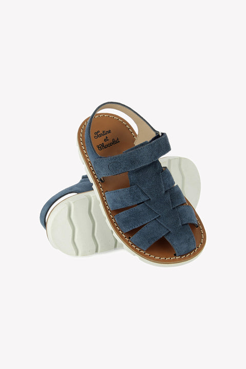 Sandalias - Terciopelo Azul - Image principale