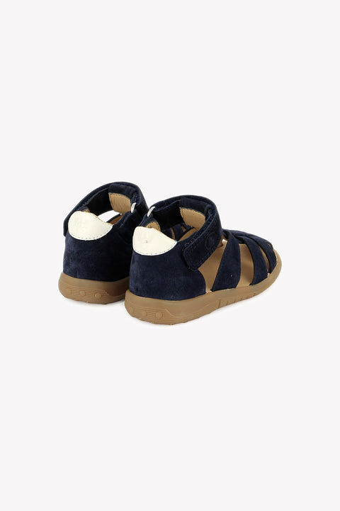 Sandales Premiers-Pas - Velours Marine - Image principale