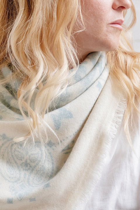 Large scarf - Blue Kujten X Tartine et Chocolat - Image principale