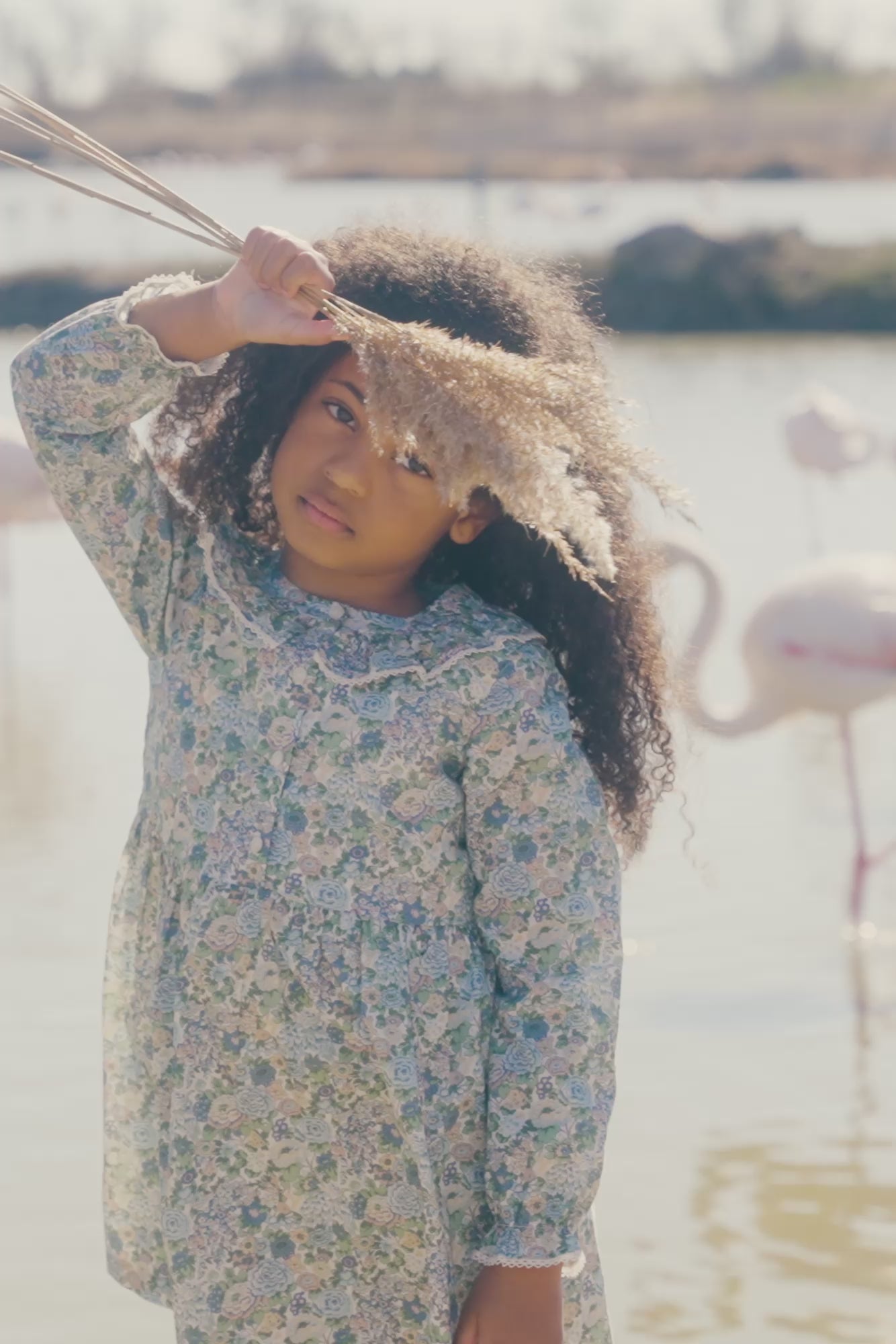 Vestido Tela Liberty Verde celotón Niña Tartine et Chocolat