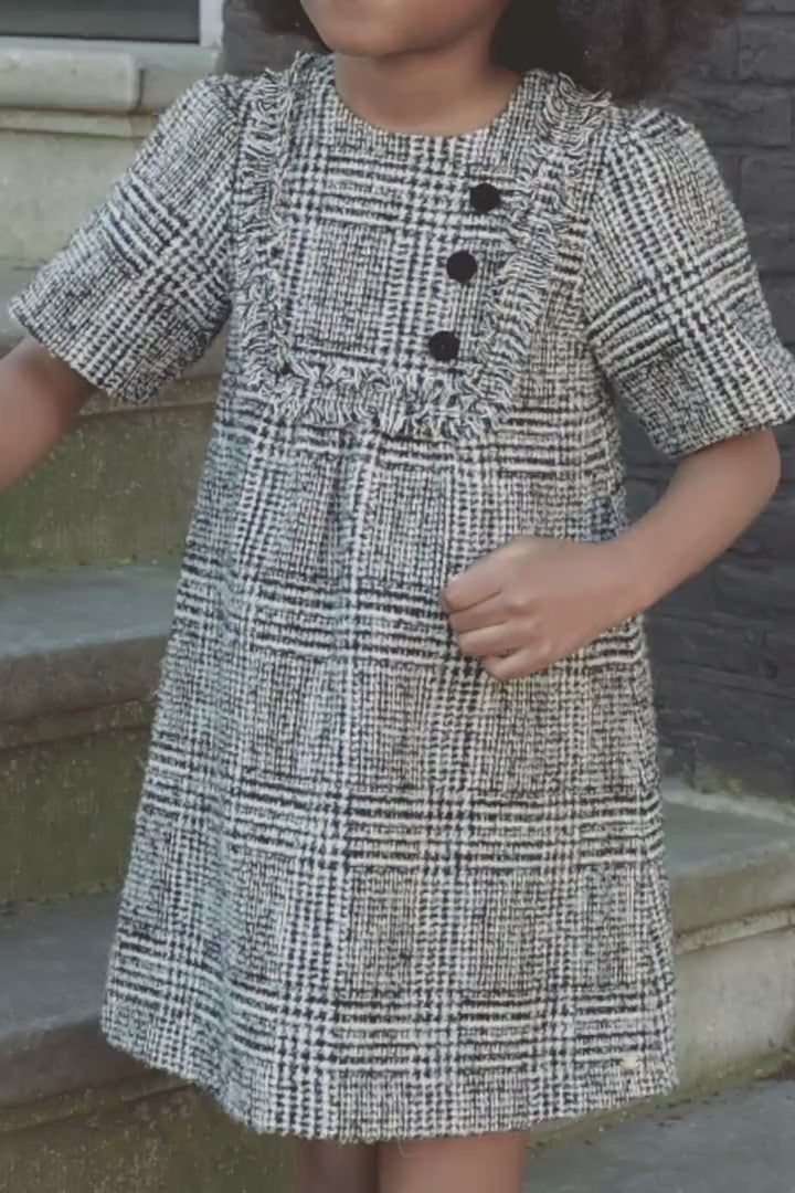 Robe Gris tweed Fille Tartine et Chocolat