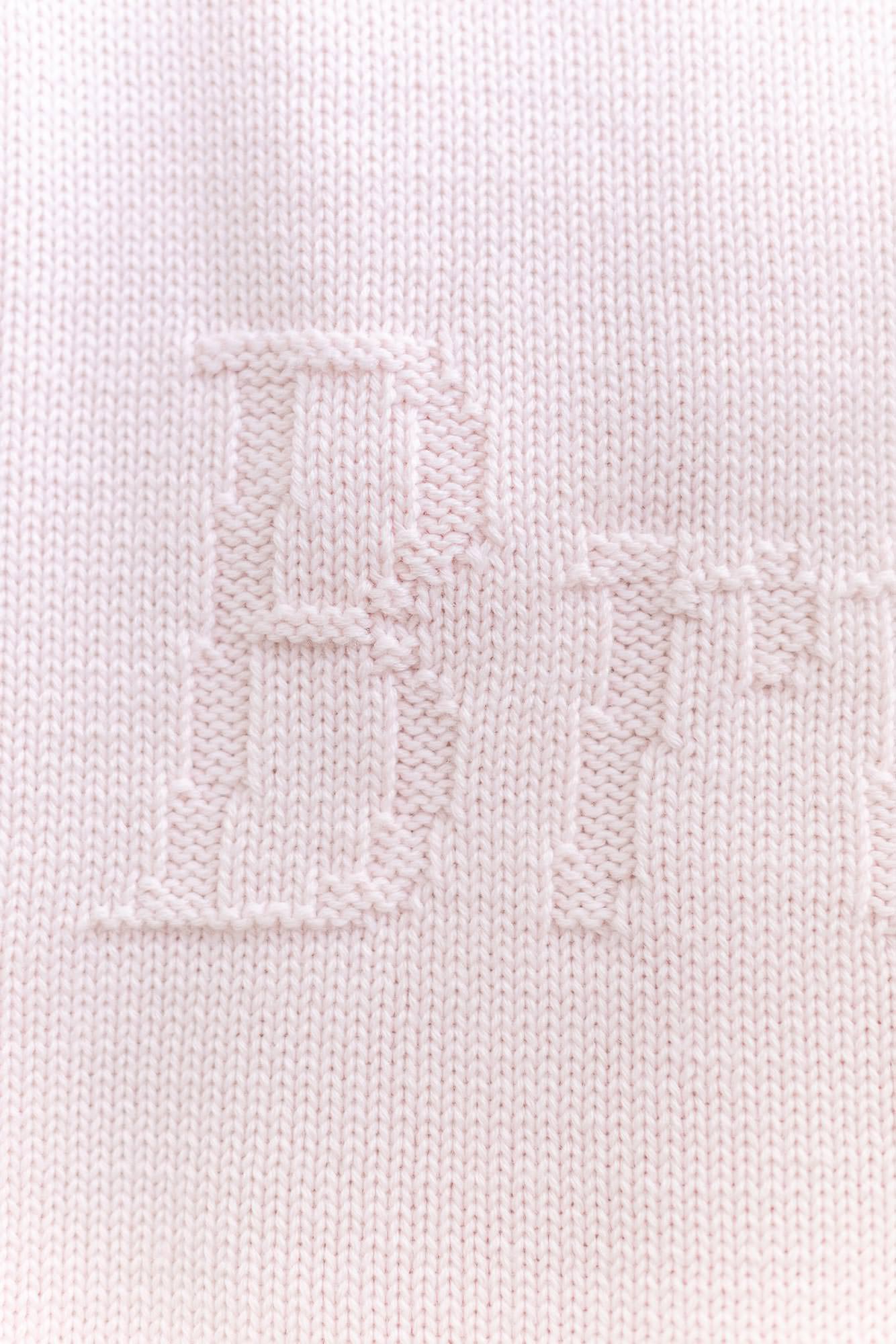 Blanket Personalized - Wool Pale pink