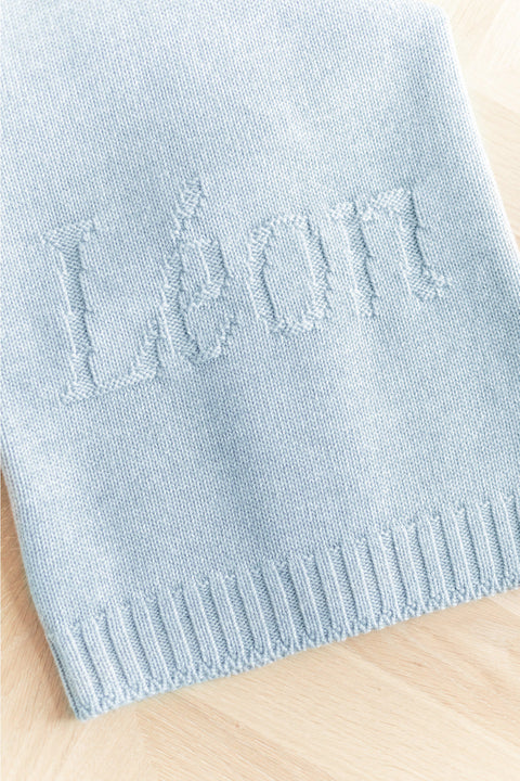 Plaid personnalisé - Laine bleu ciel - Image principale