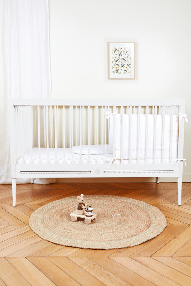 Lit Gustavienne + Matelas - Blanc - Image principale