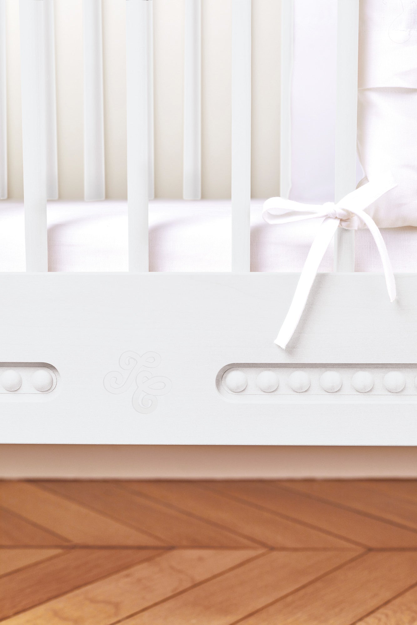 Lit Gustavienne + Matelas - Blanc