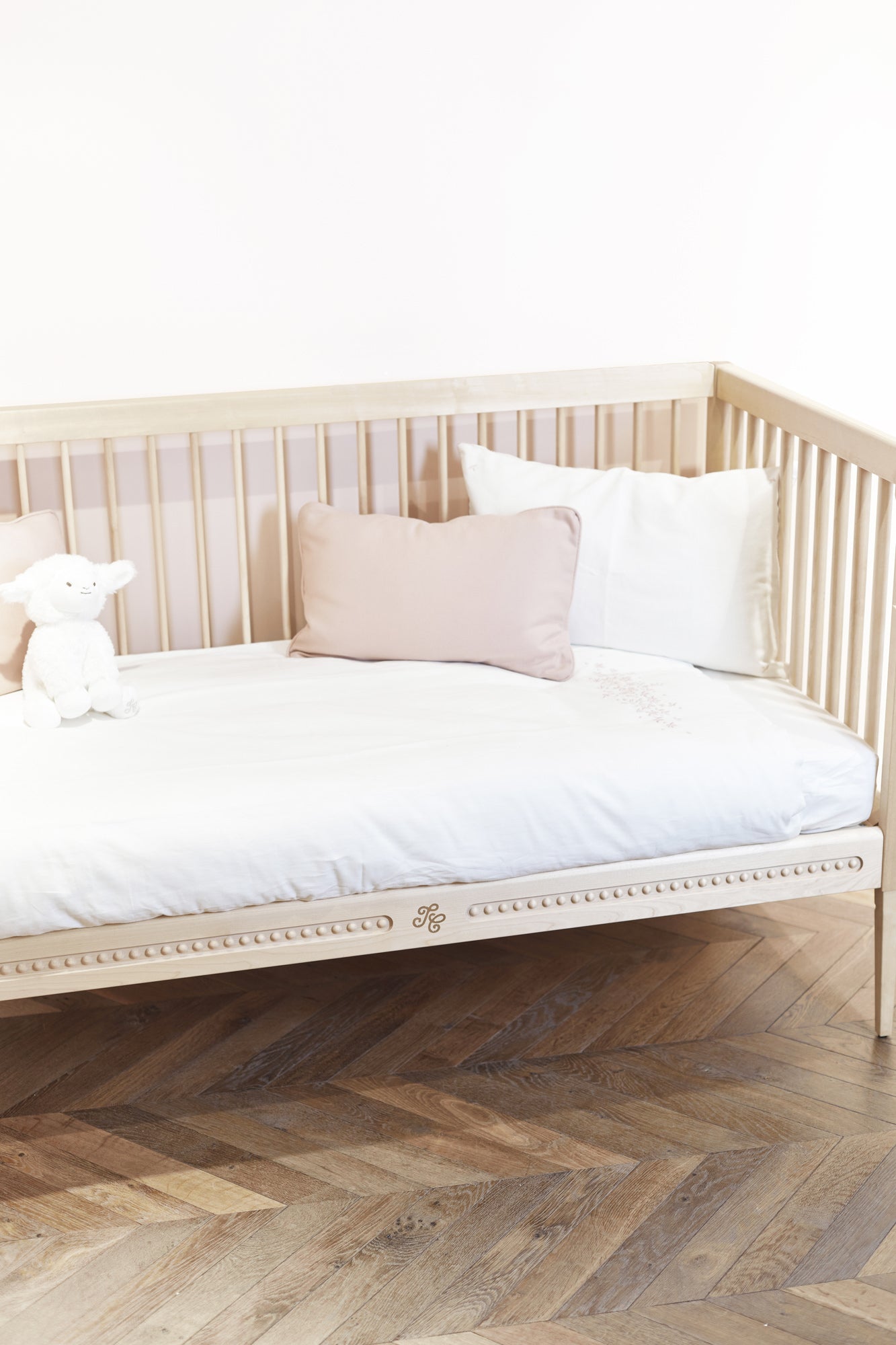 Lit Gustavienne + Matelas - Naturel