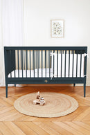 Lit Gustavienne + Matelas - Bleu profond