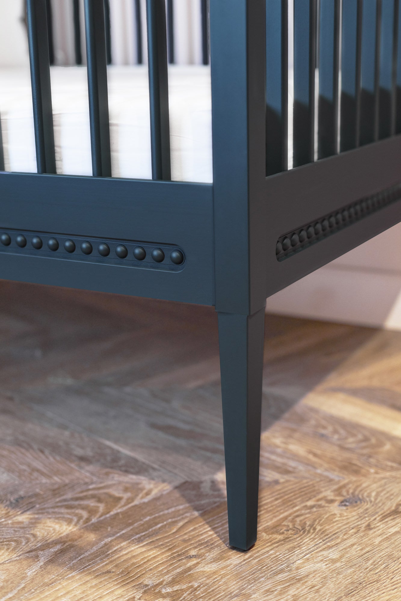 Lit Gustavienne + Matelas - Bleu profond