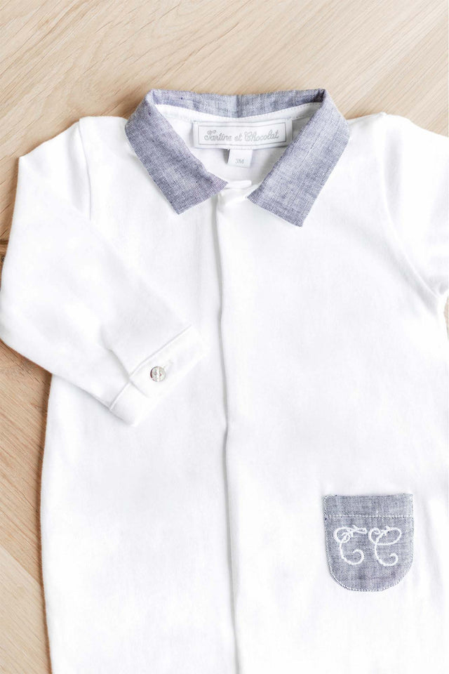 Pyjama - Blanc Feuillage - Image principale