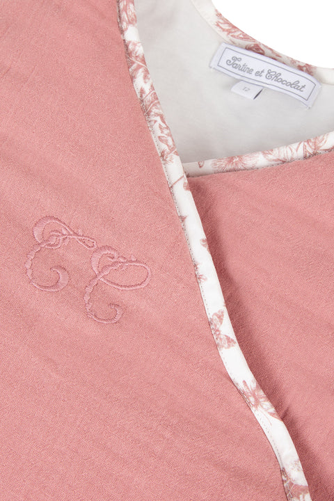 Gigoteuse - T2 Imprimé inspiration Toile de Jouy rose - Image principale