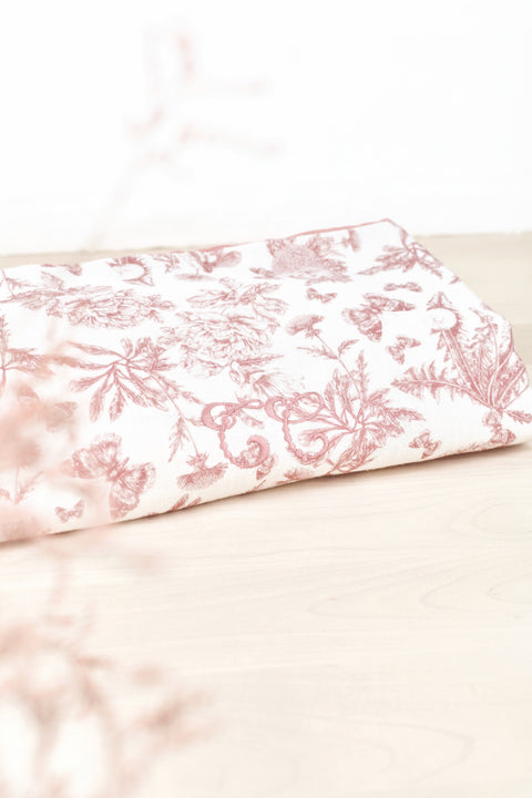 Plaid réversible - Imprimé inspiration Toile de Jouy - Image principale