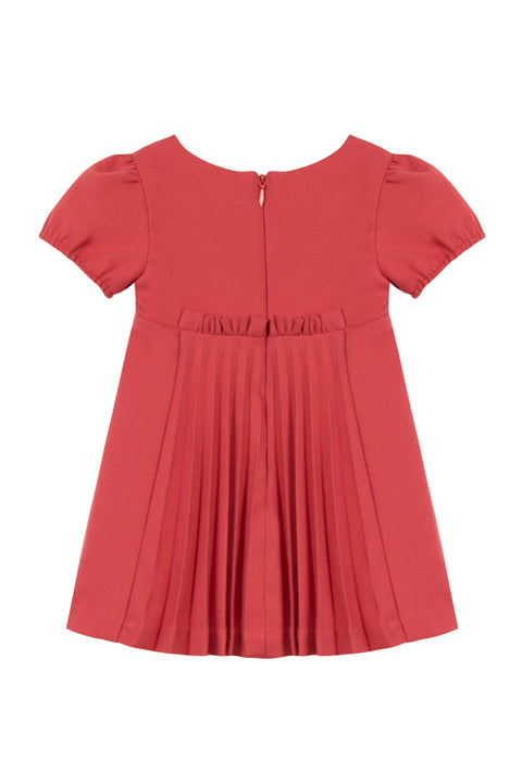 Robe - Framboise flanelle plissée - Image principale