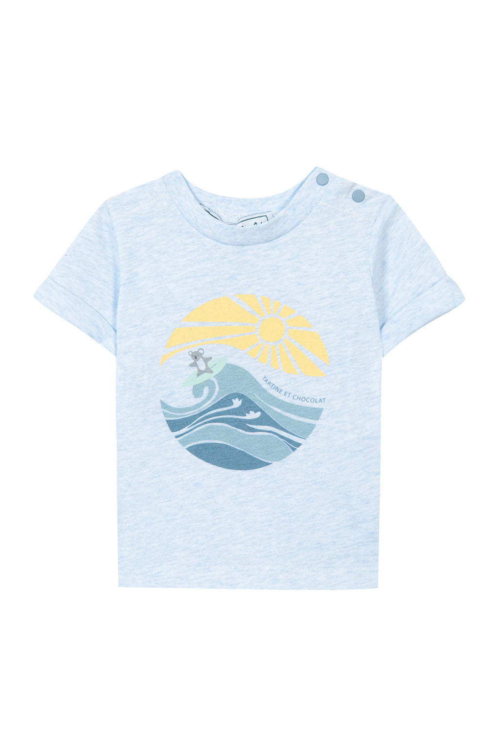 T-shirt - Bleu  illustration océan