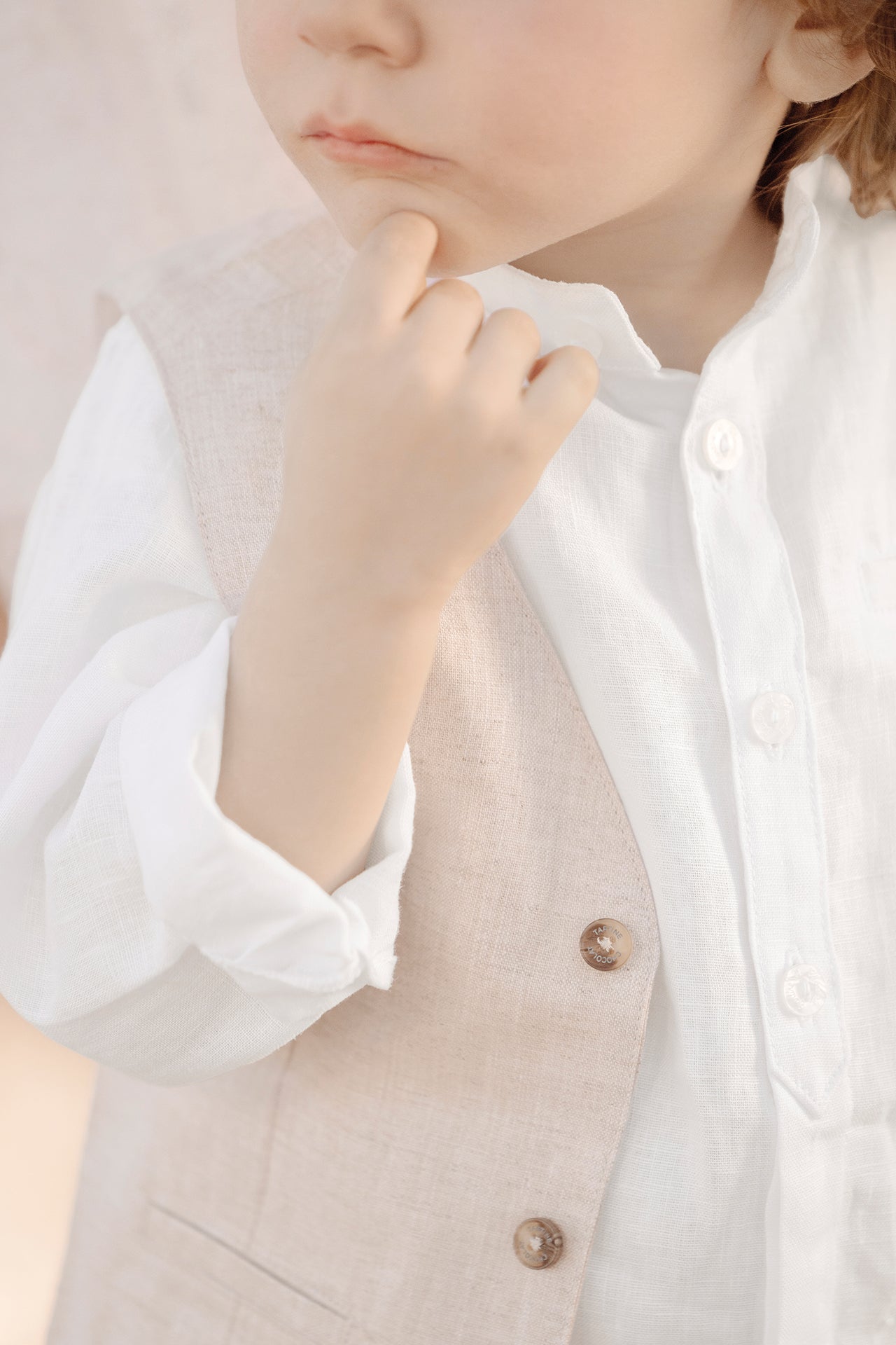 Gilet - Sable lin cérémonie