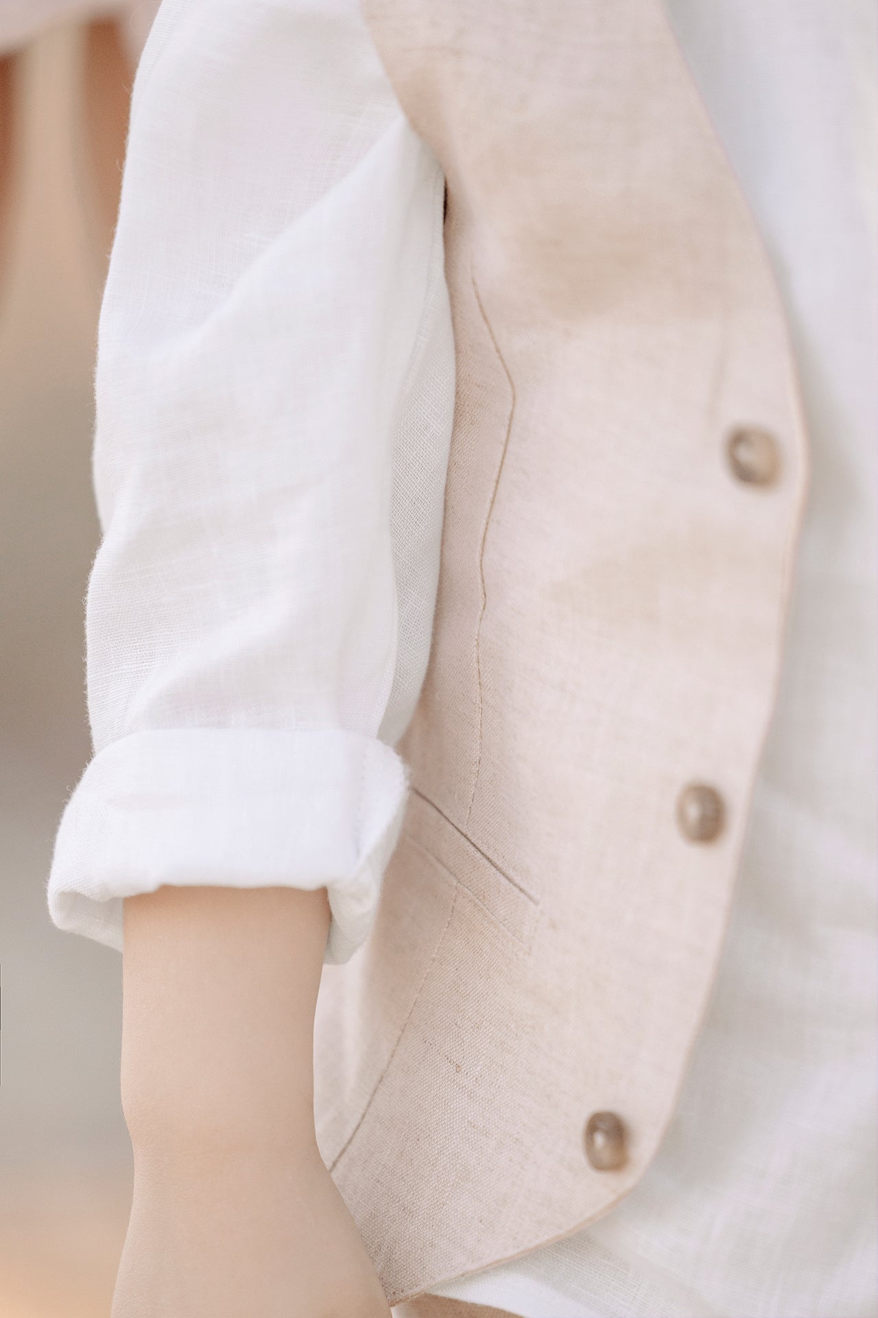 Gilet - Sable lin cérémonie
