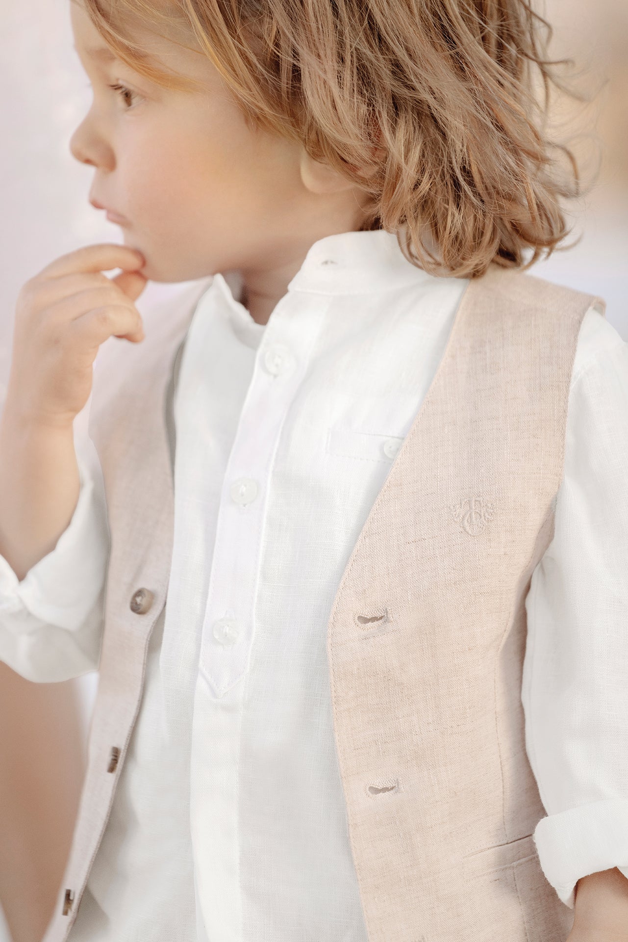 Camisa - Blanco Lino Cuello mao