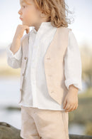 Gilet - Sable lin cérémonie