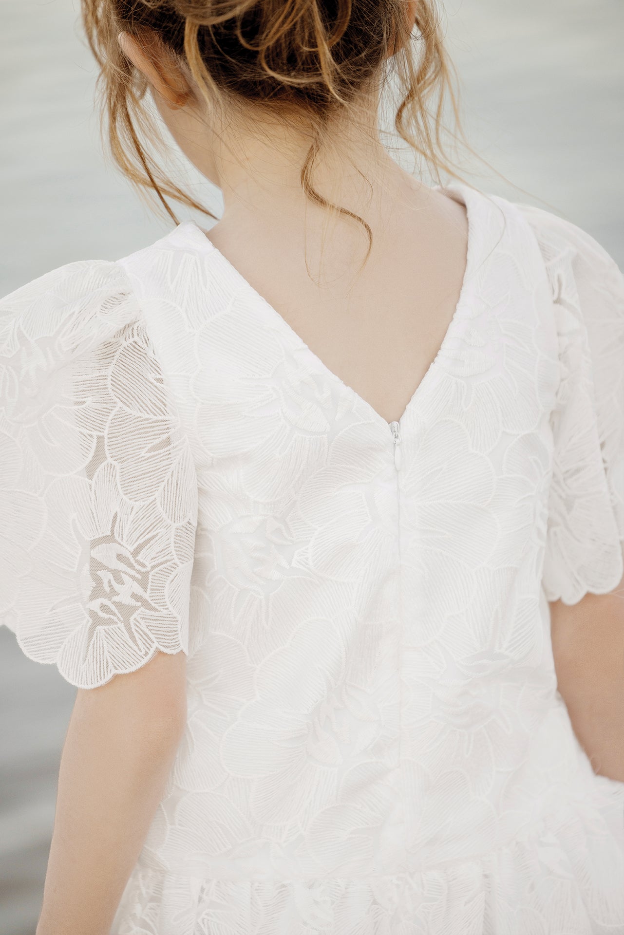 Robe - Blanc cérémonie floral