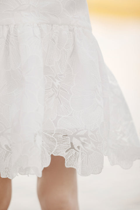 Robe - Blanc cérémonie floral - Image principale