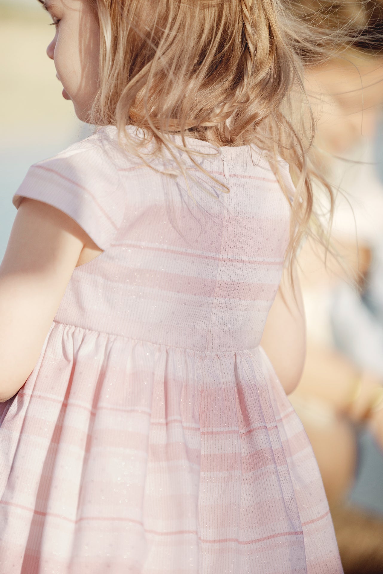 Robe - Rose pâle jacquard