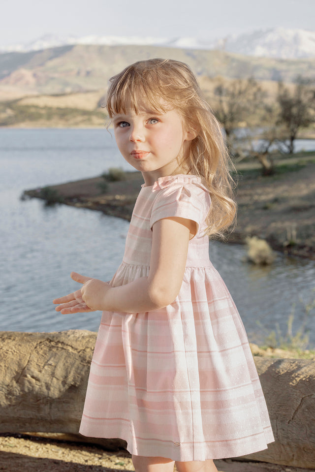 Robe - Rose pâle jacquard - Image principale