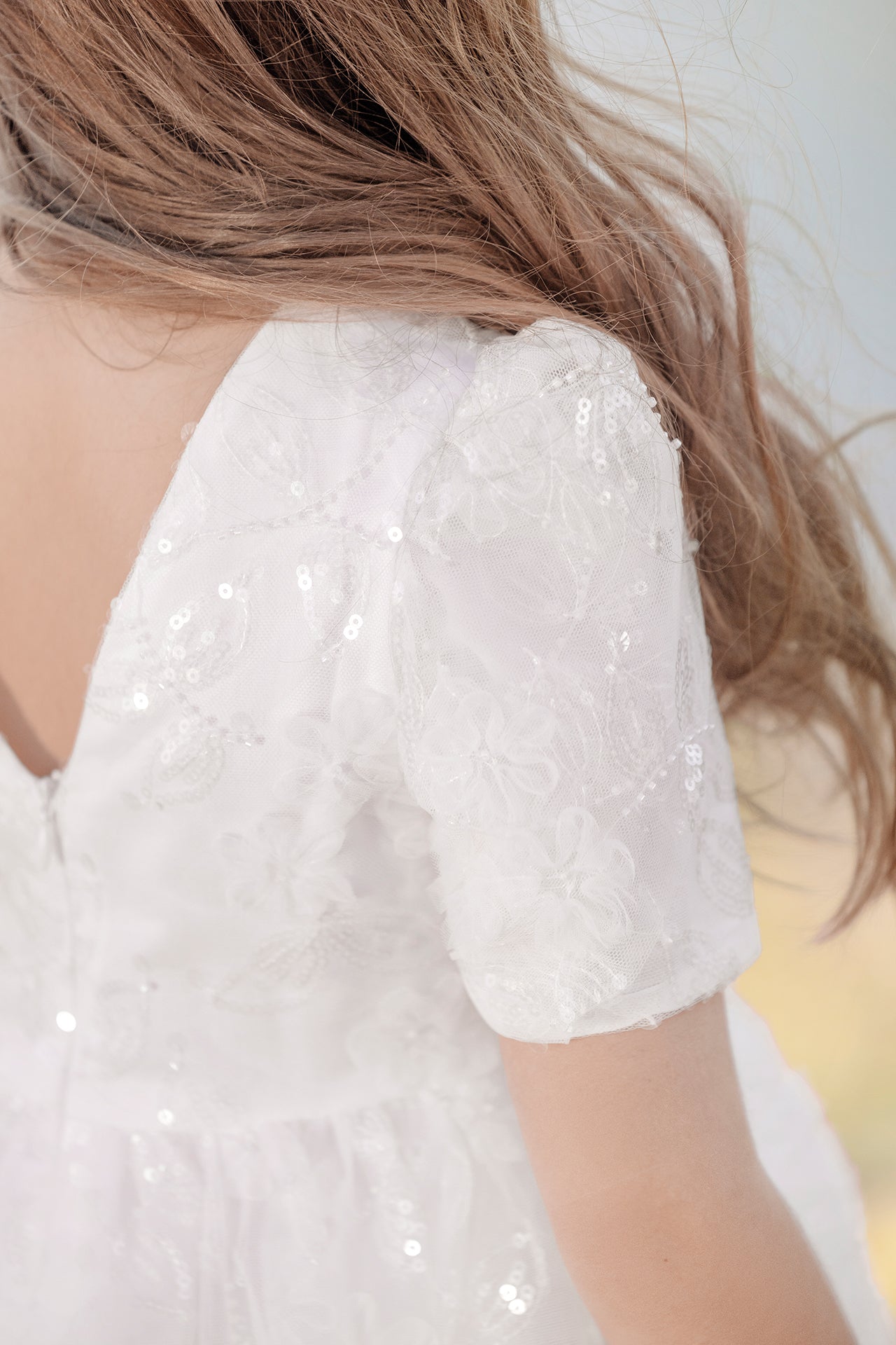 Robe - Blanc sequin cérémonie
