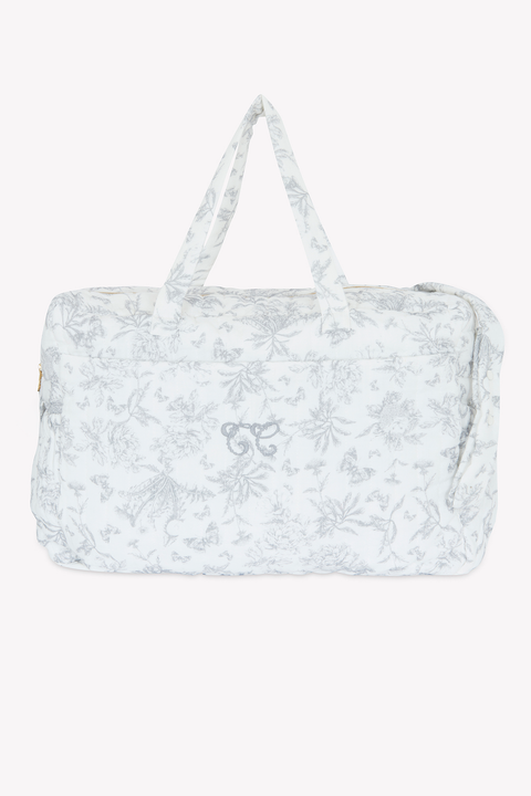 bolsa de maternidad - Estampado inspiración toile de jouy Gris - Image principale