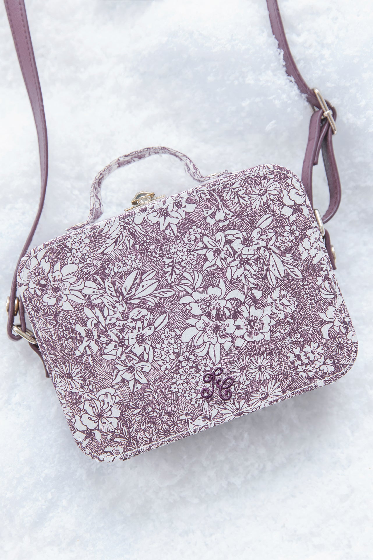 Valisette - Tissu liberty aubergine