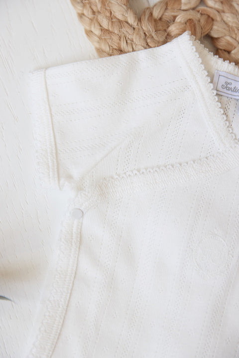 Body - Manches courtes coton maille pointelle - Image principale