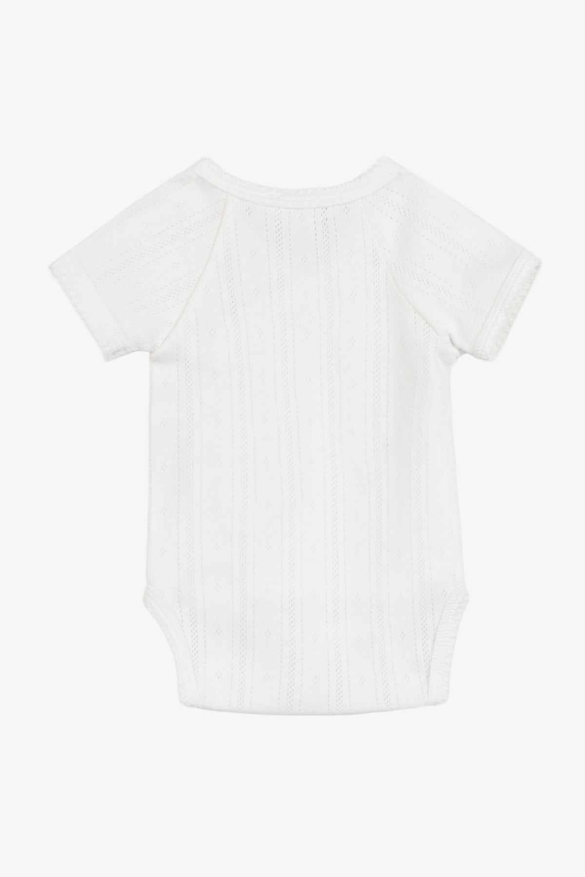 Romper - Korte mouwen katoen pointelle-tricot