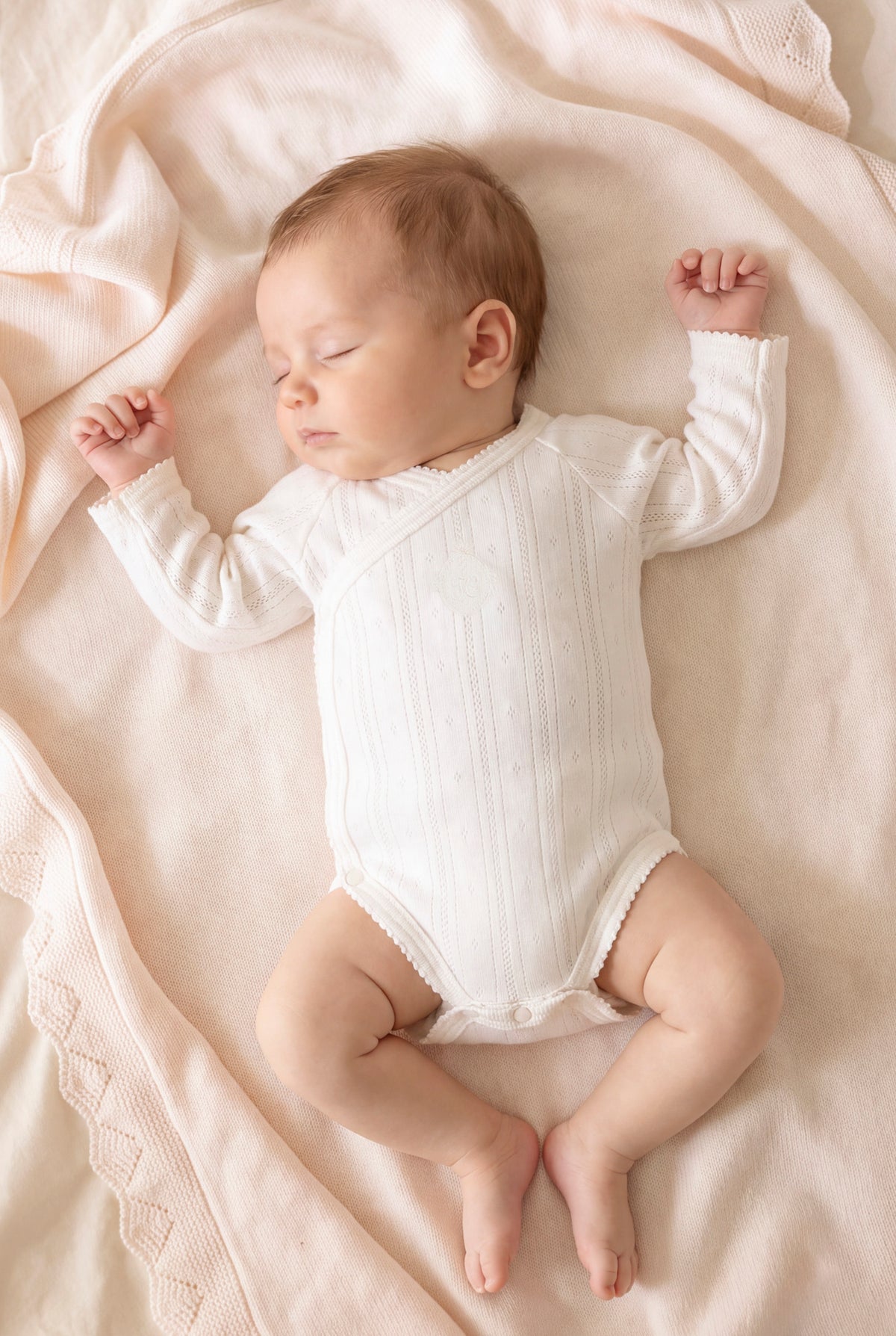 Body - Manches longues coton maille pointelle