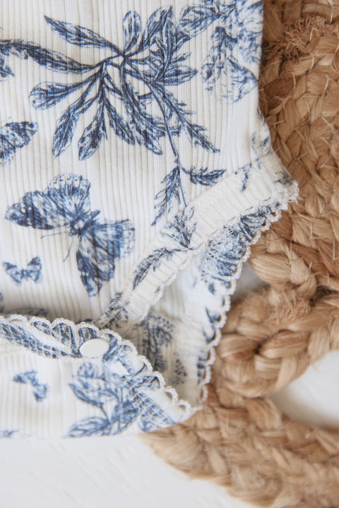Body - Inspirierender Druck toile de jouy Blau - Image principale