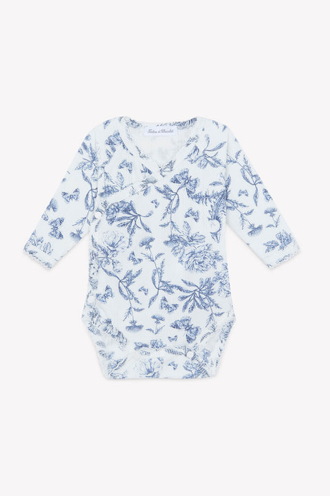 Body - Estampado inspiración toile de jouy Azul - Image principale