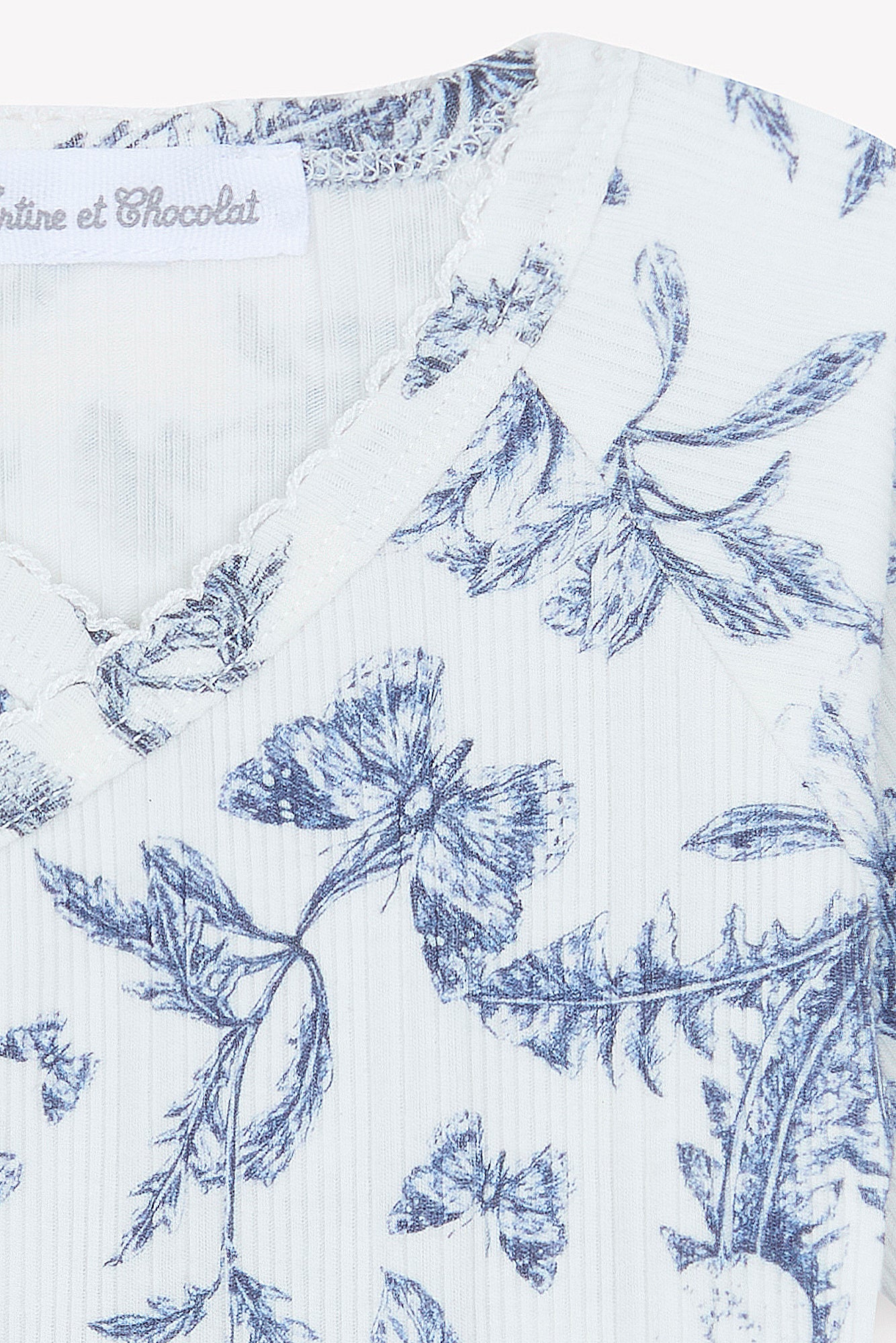 Body - Inspirierender Druck toile de jouy Blau