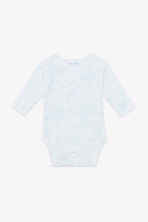 Body - Estampado inspiración toile de jouy Azul cielo - Image principale