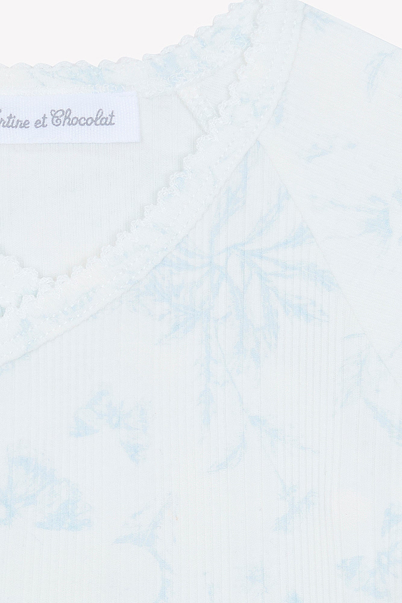 Body - Inspirierender Druck toile de jouy Hellblau