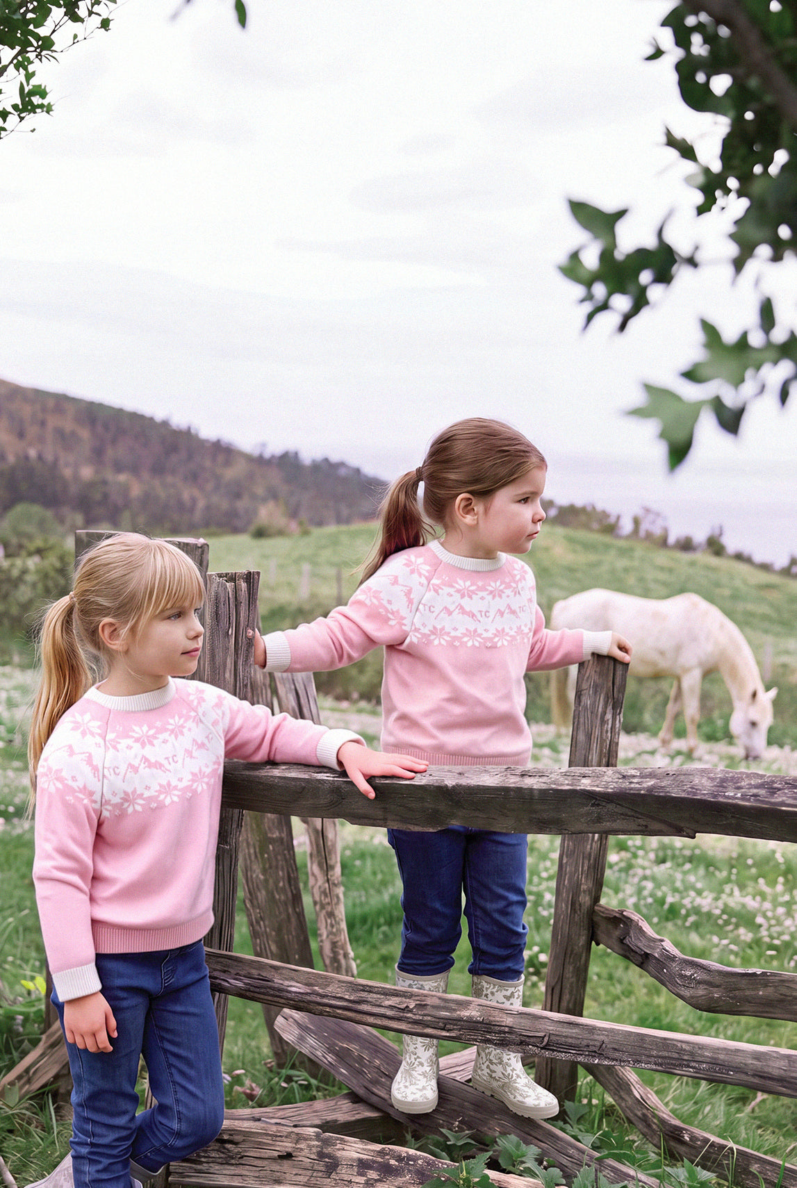 Maglia - Rosa lana jacquard Pyrenex x Tartine et Chocolat