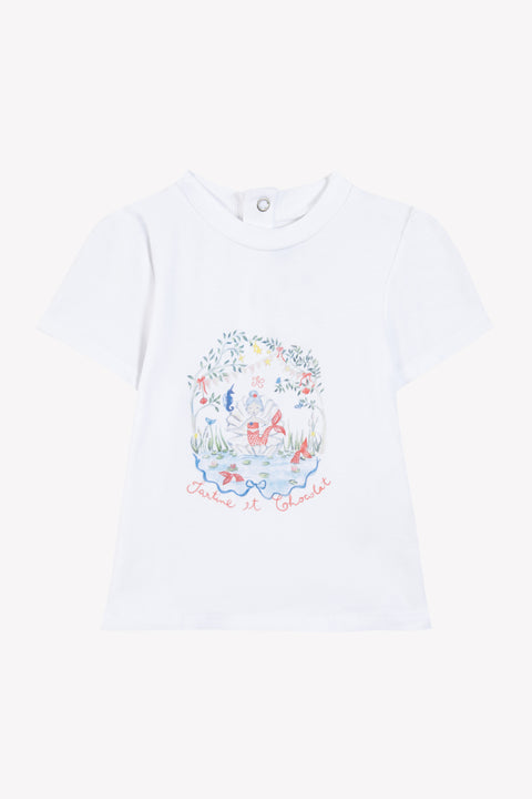 Camiseta - Blanco Ilustración tesoro de verano - Image principale