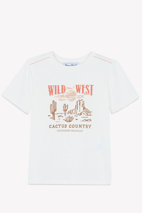 T-shirt - Ecru illustration Far West - Image principale