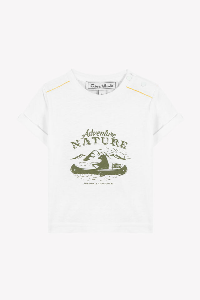 Maglietta- Bianco Illustrazione natura - Image principale