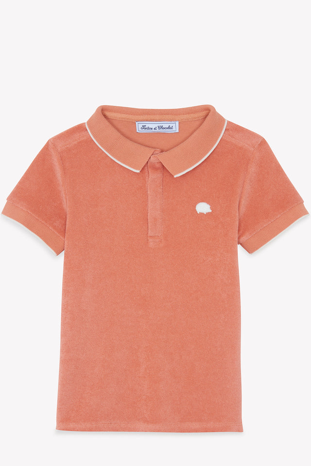 Poloshirt - Orange Strickwaren Schwamm - Image principale