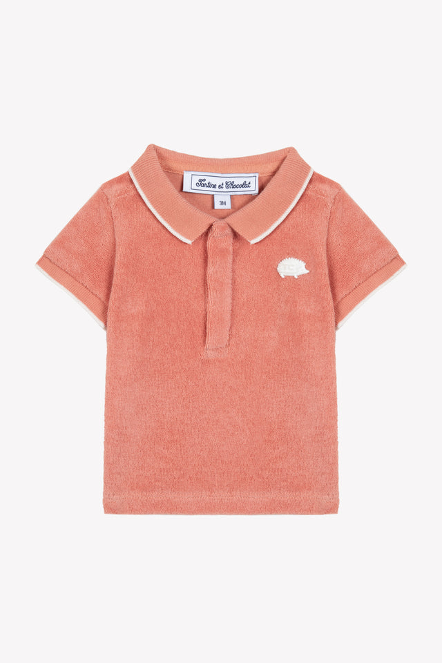 Polo shirt - Orange Knitwear sponge - Image principale