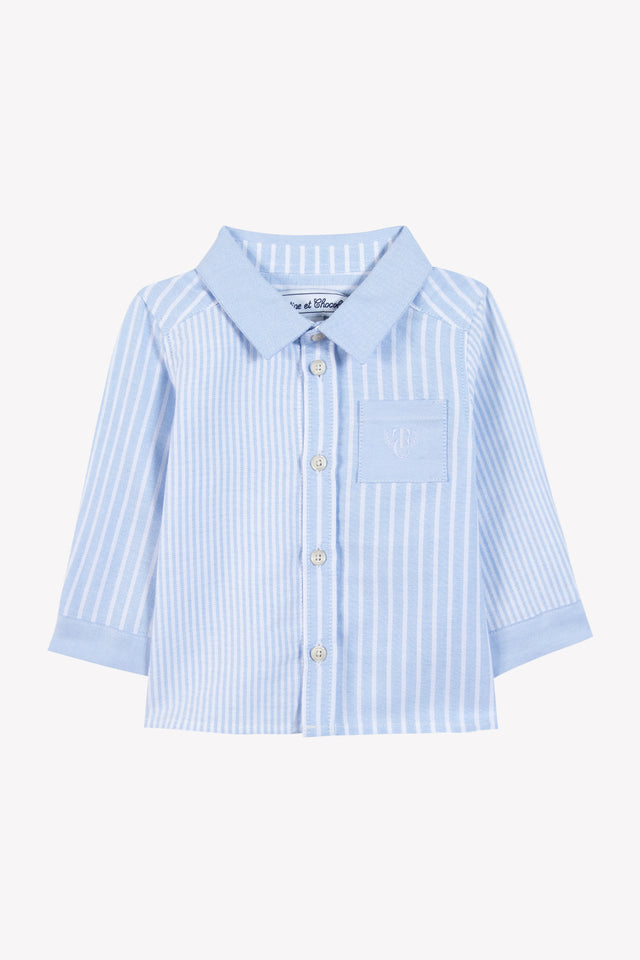 Camisa - Azul Grisestaba en Rayas - Image principale