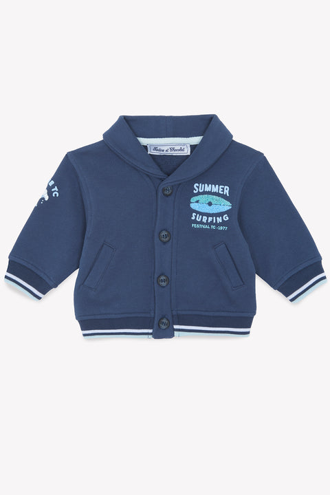 Gilet - Blu navy Colletto a scialle surf estivo - Image principale
