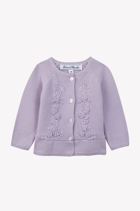 Cardigan - Lila Embrodery flowery - Image principale