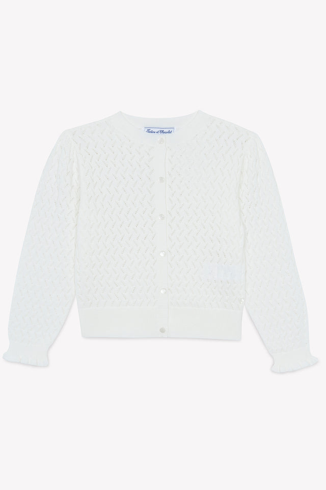 Cardigan - ecru Knitwear openwork - Image principale